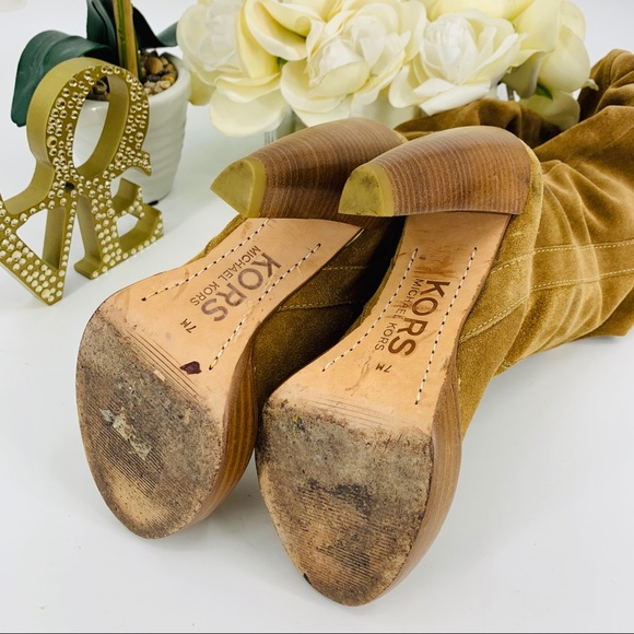 Michael Kors Suede Rider Heeled Boots - Picture 7 of 8
